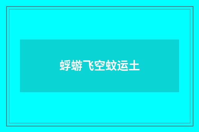 蜉蝣飞空蚊运土
