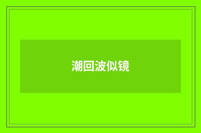 潮回波似镜