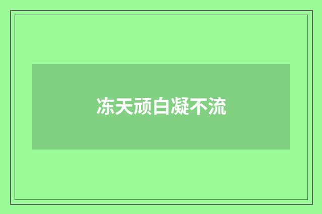 冻天顽白凝不流