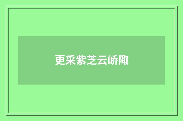 更采紫芝云峤陬