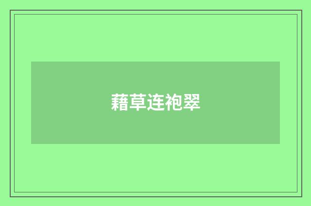 藉草连袍翠