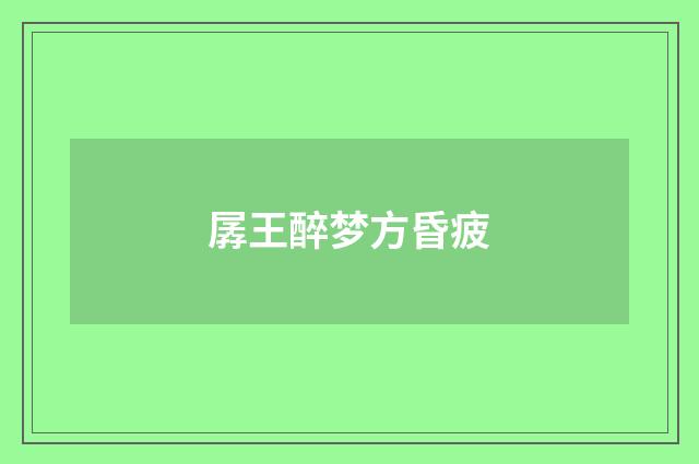 孱王醉梦方昏疲