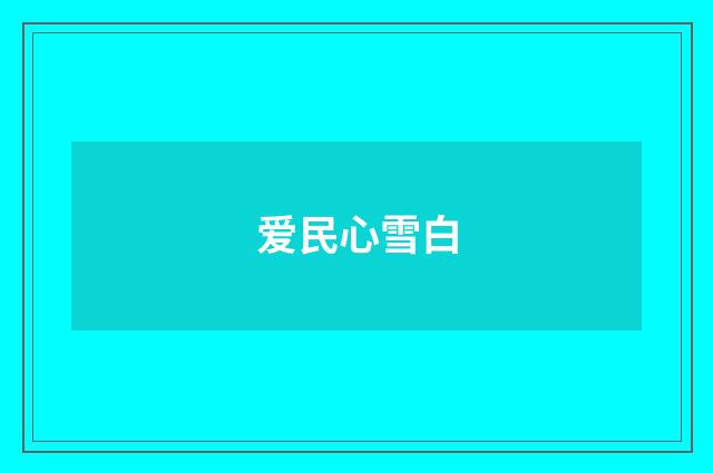 爱民心雪白