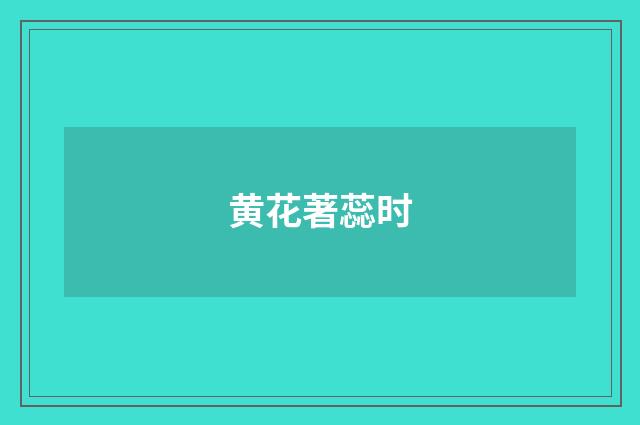 黄花著蕊时