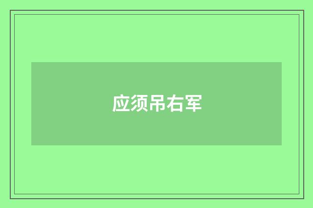 应须吊右军
