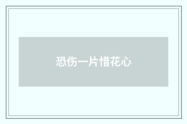 恐伤一片惜花心