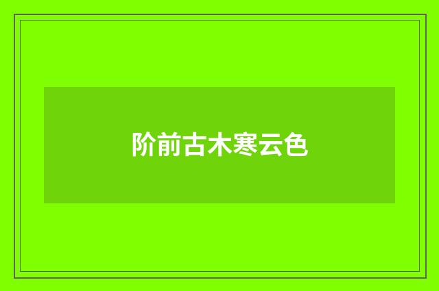 阶前古木寒云色