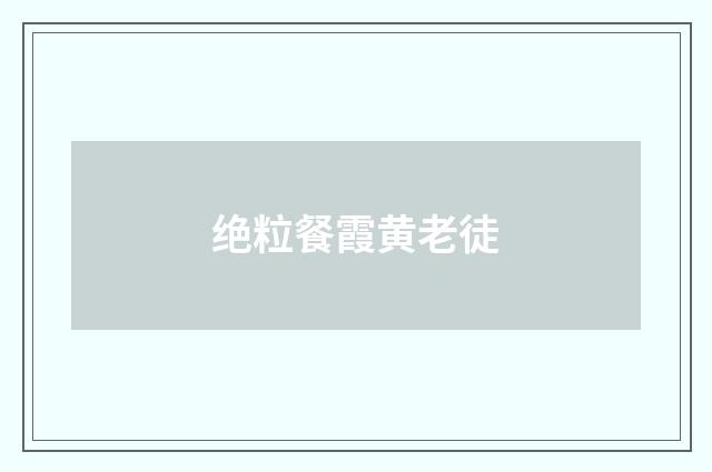 绝粒餐霞黄老徒