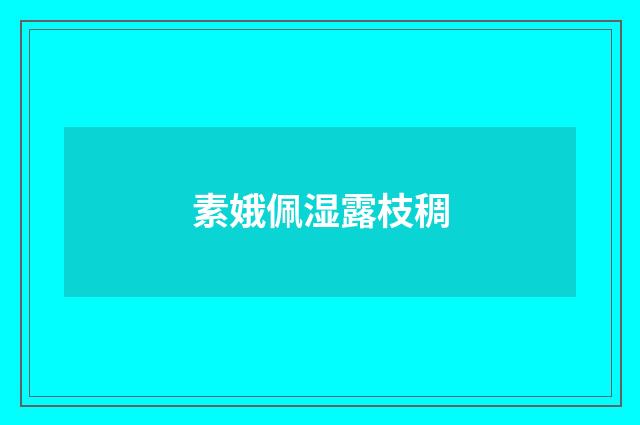 素娥佩湿露枝稠