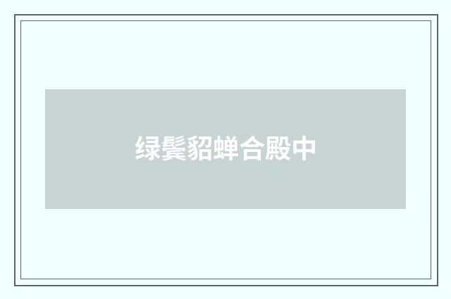 绿鬓貂蝉合殿中