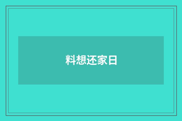 料想还家日