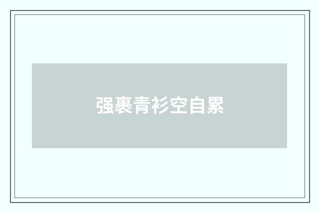 强裹青衫空自累
