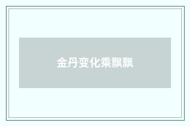 金丹变化乘飘飘