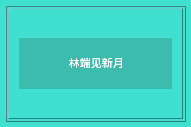 林端见新月