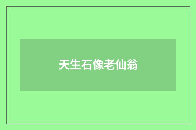 天生石像老仙翁
