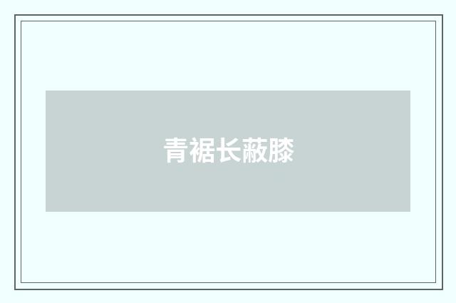 青裾长蔽膝