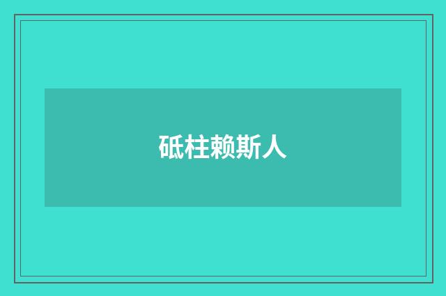 砥柱赖斯人