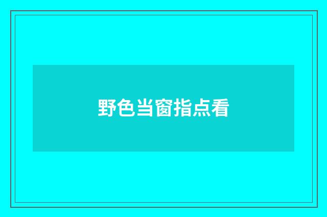 野色当窗指点看