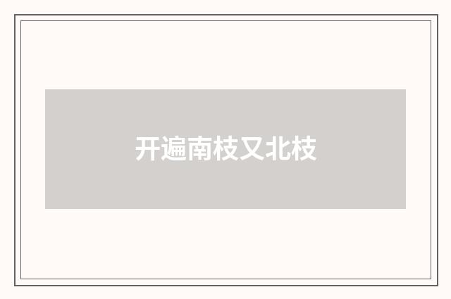 开遍南枝又北枝