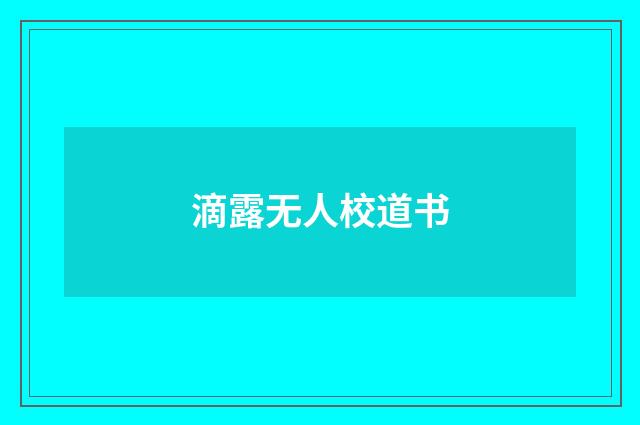 滴露无人校道书