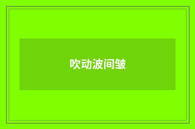 吹动波间皱
