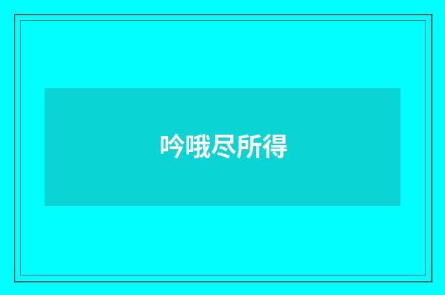 吟哦尽所得