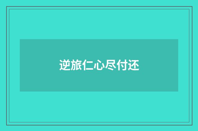 逆旅仁心尽付还