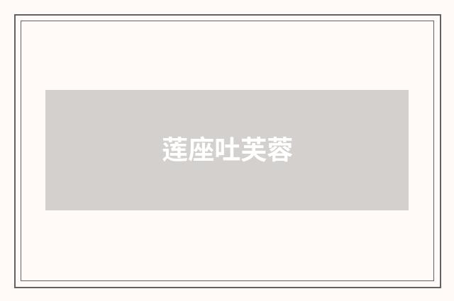 莲座吐芙蓉