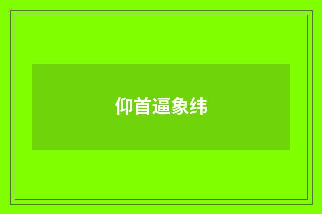 仰首逼象纬