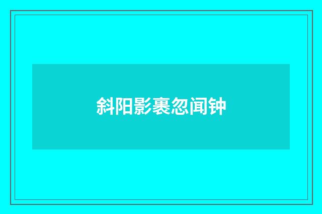斜阳影裹忽闻钟
