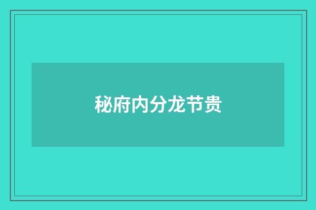 秘府内分龙节贵