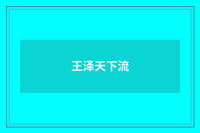 王泽天下流