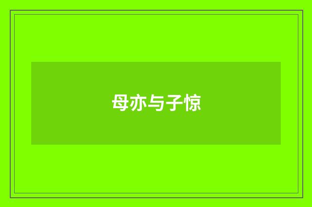 母亦与子惊