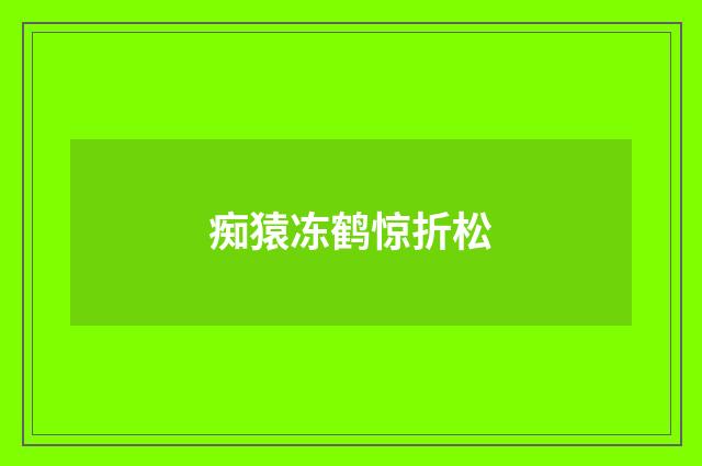 痴猿冻鹤惊折松