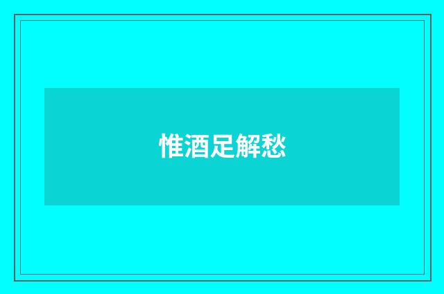 惟酒足解愁