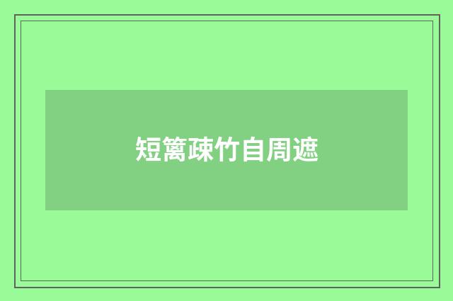 短篱疎竹自周遮
