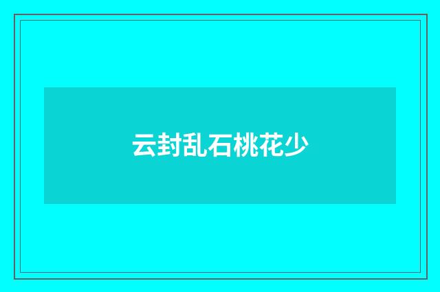 云封乱石桃花少