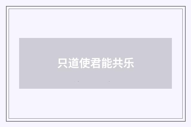 只道使君能共乐