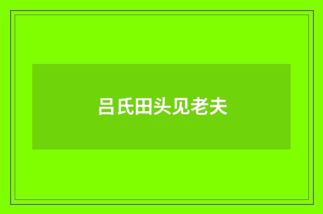 吕氏田头见老夫