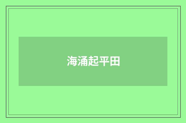 海涌起平田