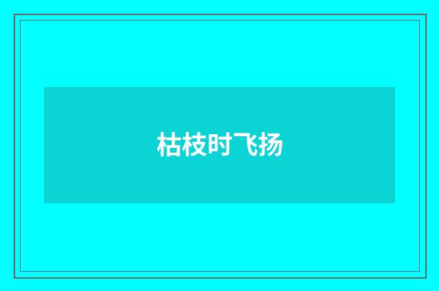 枯枝时飞扬