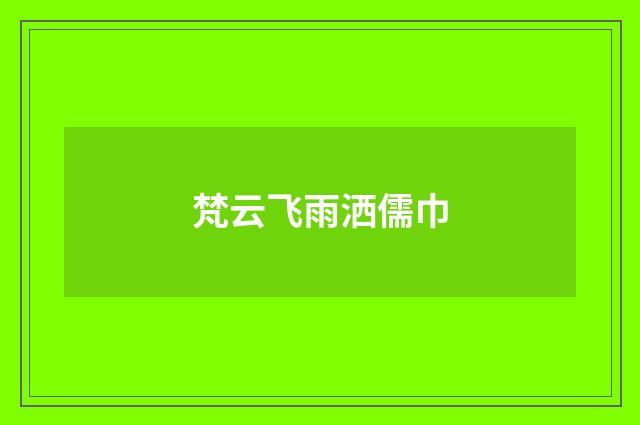 梵云飞雨洒儒巾