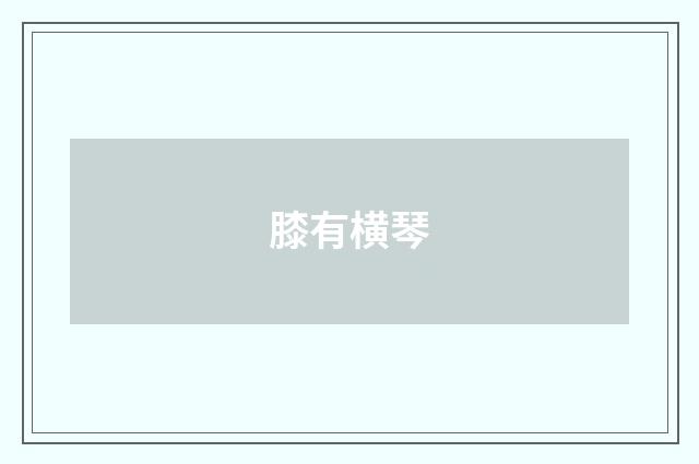 膝有横琴