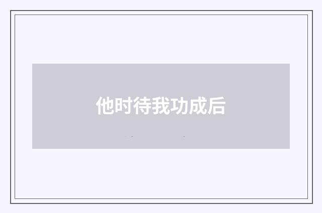 他时待我功成后