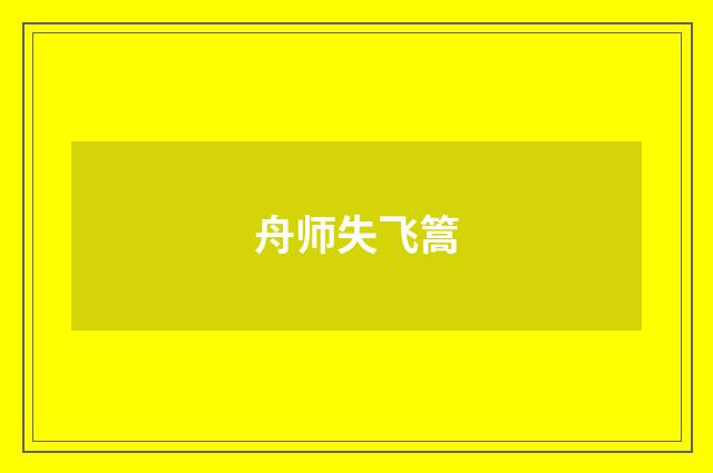舟师失飞篙