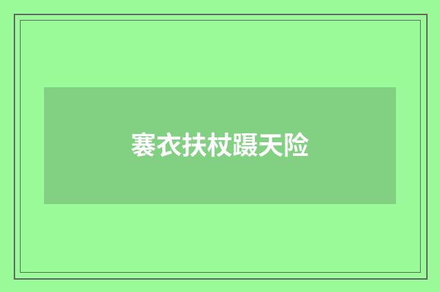 褰衣扶杖蹑天险