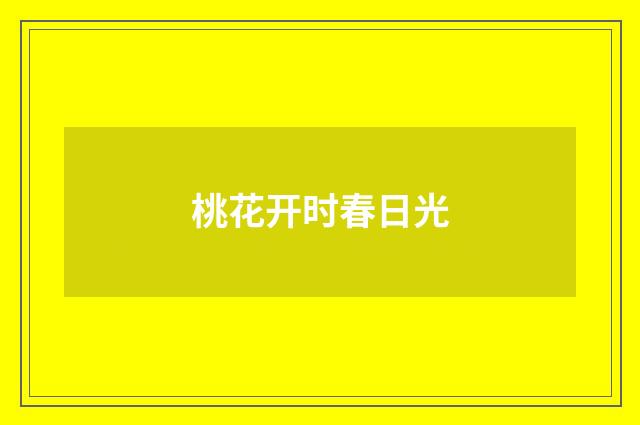 桃花开时春日光