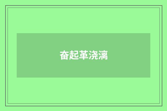 奋起革浇漓