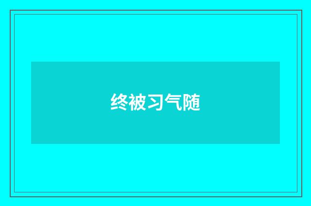 终被习气随