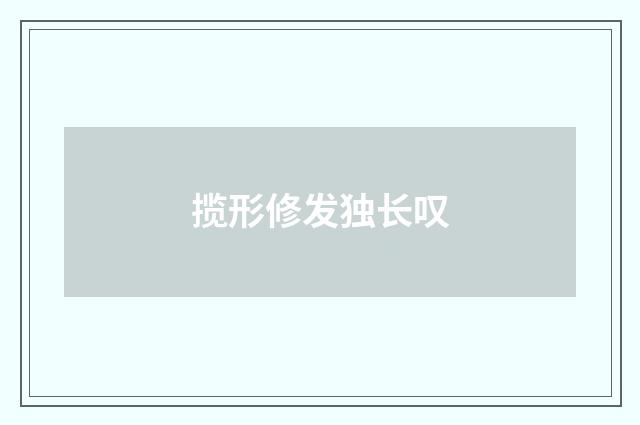 揽形修发独长叹
